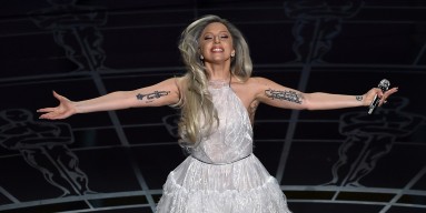 Lady Gaga performs onstage during the 87th Annual Academy Awards