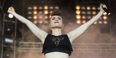 Kiesza performs at MTV Crashes Plymouth at Plymouth Hoe on July 15, 2014 in Plymouth, England.