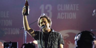 Eddie Vedder of Pearl Jam performs at the 2015 Global Citizen Festival in Central Park on September 26, 2015 in New York City
