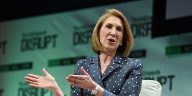 Former CEO of Hewlett-Packard Company, Carly Fiorina speaks onstage during TechCrunch Disrupt NY 2015 - Day 2 at The Manhattan Center on May 5, 2015 in New York City. 