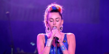 Miley Cyrus performs onstage during Hilarity for Charity's annual variety show