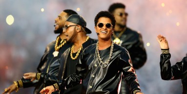 Bruno Mars performs during the Pepsi Super Bowl 50 Halftime Show at Levi's Stadium on Feb. 7, 2016 in Santa Clara, California.