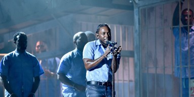 Kendrick Lamar performs at 2016 Grammys