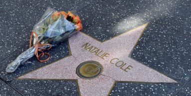 Flowers are placed on the star of singer Natalie Cole on the Hollywood Walk of Fame on January 1, 2016 in Hollywood, California. The Grammy winning singer died aged 65. 