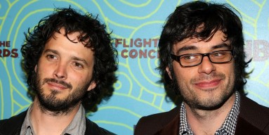 Brett McKenzie and Jemaine Clement attend the 'Flight of the Conchords' season 2 viewing party
