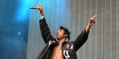 Joey Badass performs on day 1 of the New Look Wireless Festival at Finsbury Park on July 3, 2015 in London, England.