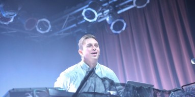 Flume, performs at the MTV Artist To Watch Event at Highline Ballroom on April 14, 2014 in New York City.