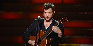 Phillip Phillips performs onstage during Fox's 'American Idol 2012' results show
