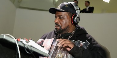 DJ Afrika Bambaataa performs during the 2015 Guggenheim Young Collectors party supported by David Yurman at Guggenheim Museum 