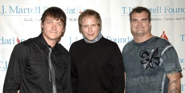 L-R) Todd Harrell, Matt Roberts and Chris Henderson of 3 Doors Down attend the 35th Annual Awards Gala hosted by the T.J. Martell Foundation on October 27, 2010