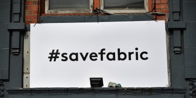 A sign is displayed outside Fabric nightclub following the announcement of its closure on September 7, 2016 in London, England