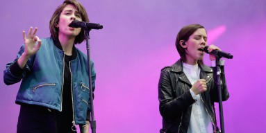 Tegan and Sara perform during Splendour in the Grass 2016 on July 24, 2016