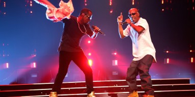 DMX (L) and Puff Daddy perform on stage during the Bad Boy Family Reunion Tour opening night at United Center on September 1, 2016 in Chicago, Illinois