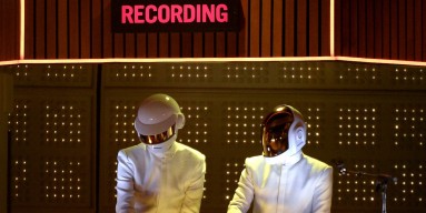Daft Punk perform onstage during the 56th GRAMMY Awards at Staples Center