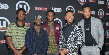 Luke James, Elijah Kelley, Woody McClain, Bryshere Y. Gray, and Keith Powers attend the 20th Annual Urbanworld Film Festival - 'The New Edition Story' Screening at AMC Empire 25 theater on September 24, 2016 in New York City.