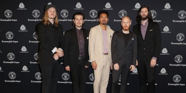 The Temper Trap arrive for the 50th Anniversary Wool Awards at the Royal Hall of Industries, Moore Park on April 23, 2013 in Sydney, Australia