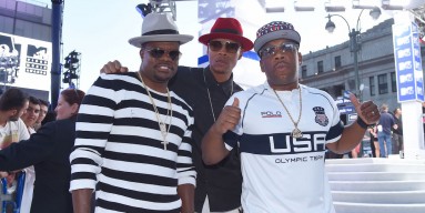 Ricky Bell, Ronnie DeVoe, and Michael Bivins of Bell Biv DeVoe attend the 2016 MTV Video Music Awards at Madison Square Garden