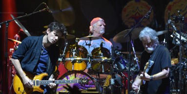 John Mayer, Bill Kreutzman and Bob Weir of Dead & Company In Concert at Madison Square Garden on October 31, 2015 in New York City