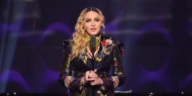 Madonna speaks on stage at the Billboard Women in Music 2016 event on December 9, 2016 in New York City
