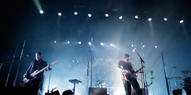 Georg Holm and Jonsi Birgisson of Sigur Ros perform during Splendour in the Grass 2016 on July 24, 2016 