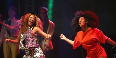 Beyonce and Solange perform onstage during day 2 of the 2014 Coachella Valley Music & Arts Festival