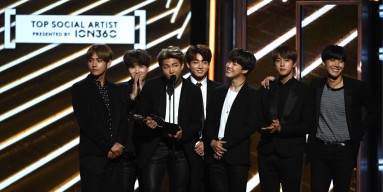 Music group BTS accepts the Top Social Artist 