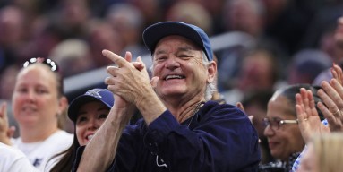 Bill Murray at a basketball tournament in 2017