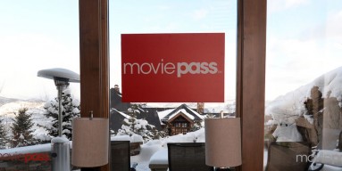 Signage at the MoviePass House in Park City, UT during Sundance 2018
