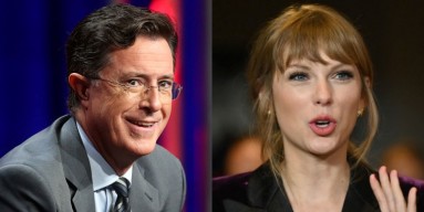 Stephen Colbert Confesses He’d ‘Jump of a Cliff Into Spikes’ for Taylor Swift