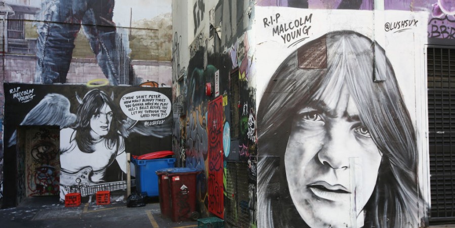 Malcolm Young mural