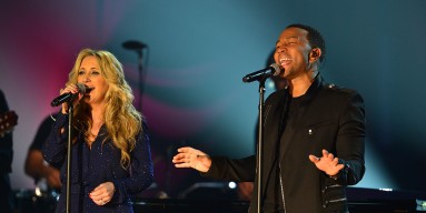 Lee Ann Womack and John Legend perform on CMT Crossroads at The Factory in Franklin, Tennessee