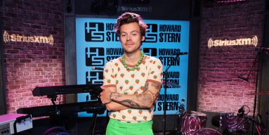 Harry Styles visits SiriusXM's 'The Howard Stern Show' on May 18, 2022 in New York City. 