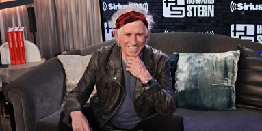 Keith Richards visits SiriusXM's 'The Howard Stern Show' at SiriusXM Studios on October 05, 2023 in New York City.