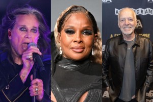 Rock and Roll Hall of Fame inductees Ozzy Osbourne, Mary J. Blige and Peter Frampton.