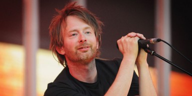 Thom Yorke of Radiohead performs during their first night at Victoria Park, in support of the album 'In Rainbows', on June 24, 2008 in London.