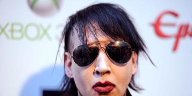 Marilyn Manson arrives at the 2012 Revolver Golden Gods Award Show