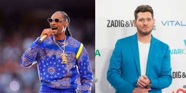 Snoop Dogg (L) and Michael Bublé 