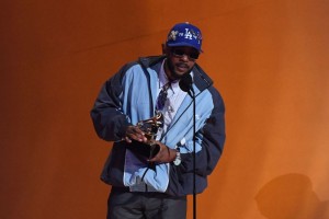 Kendrick Lamar accepts the award for Best Rap Album for "Mr. Morale & the Big Steppers." during the 65th Annual Grammy Awards at the Crypto.com Arena in Los Angeles on February 5, 2023.