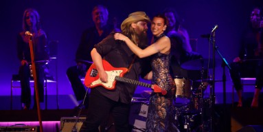 Chris Stapleton and Dua Lipa perform onstage during the 59th Academy of Country Music Awards at The Ford Center at The Star on May 16, 2024 in Frisco, Texas.